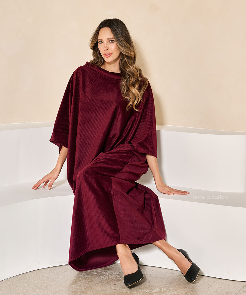 Warmer, gemütlicher Samt-Kaftan