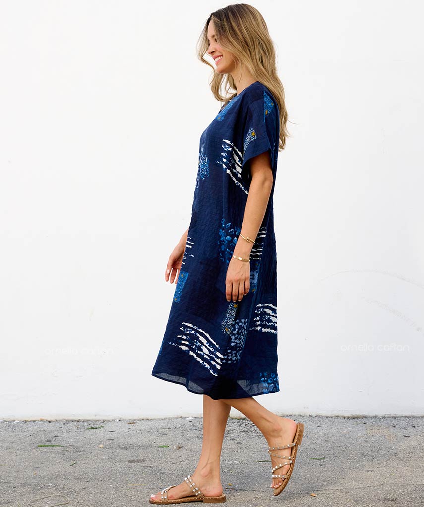 Kurzes, lässiges Kleid mit Taschen