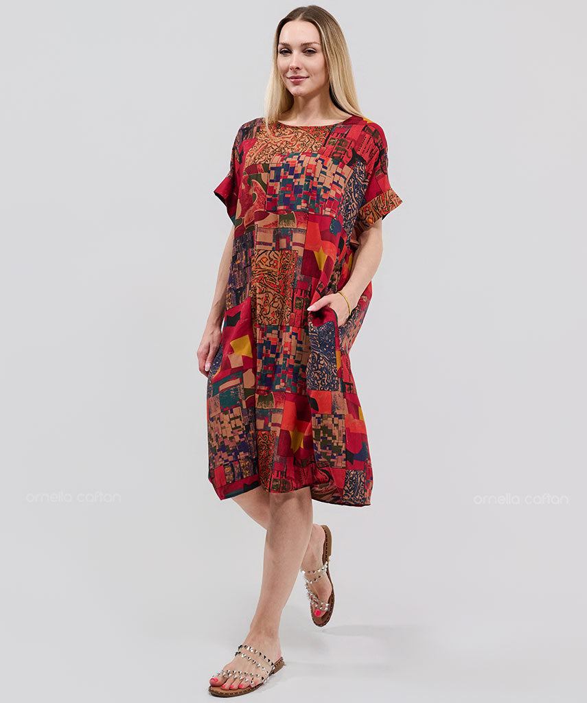 Kurzes, lässiges Taschenkleid