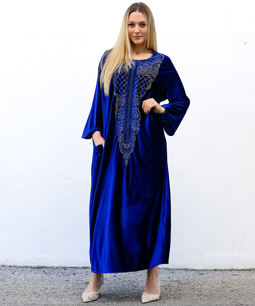 Warmer, gemütlicher Samt-Kaftan