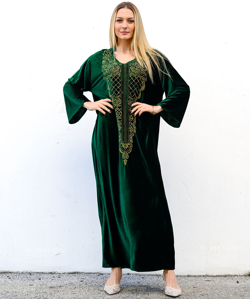 Warmer, gemütlicher Samt-Kaftan