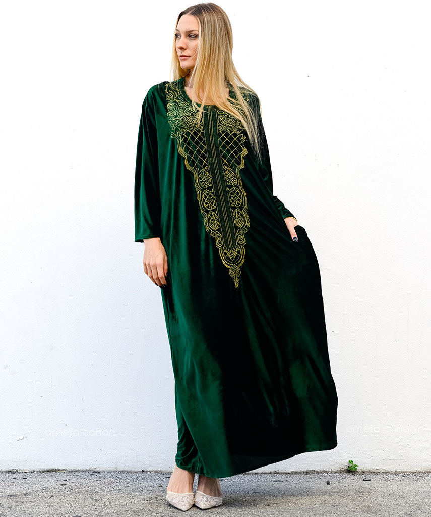 Warmer, gemütlicher Samt-Kaftan