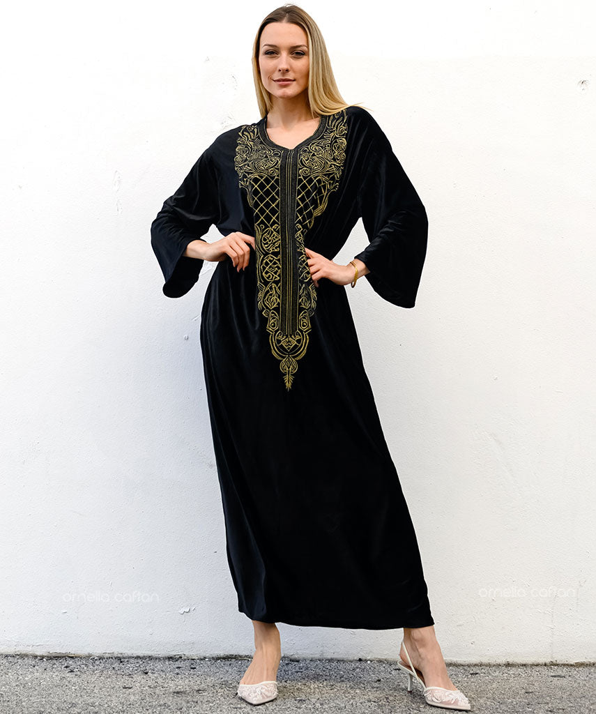 Warmer, gemütlicher Samt-Kaftan