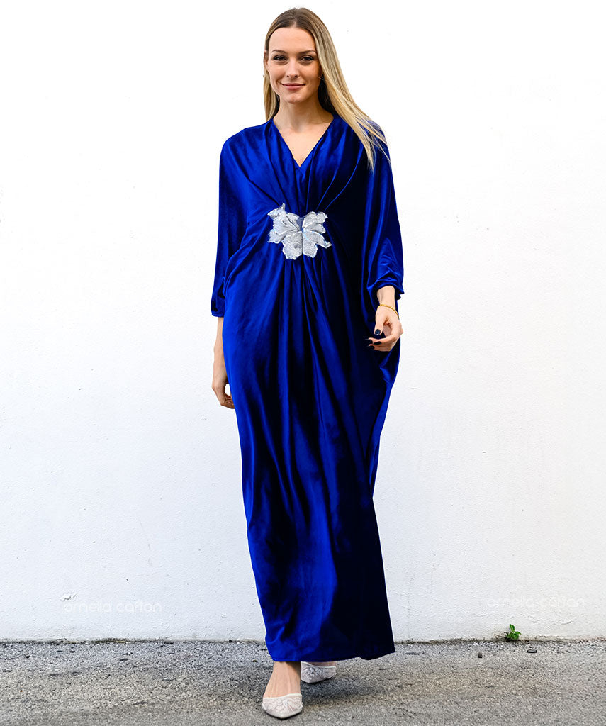 Warmer, gemütlicher Samt-Kaftan