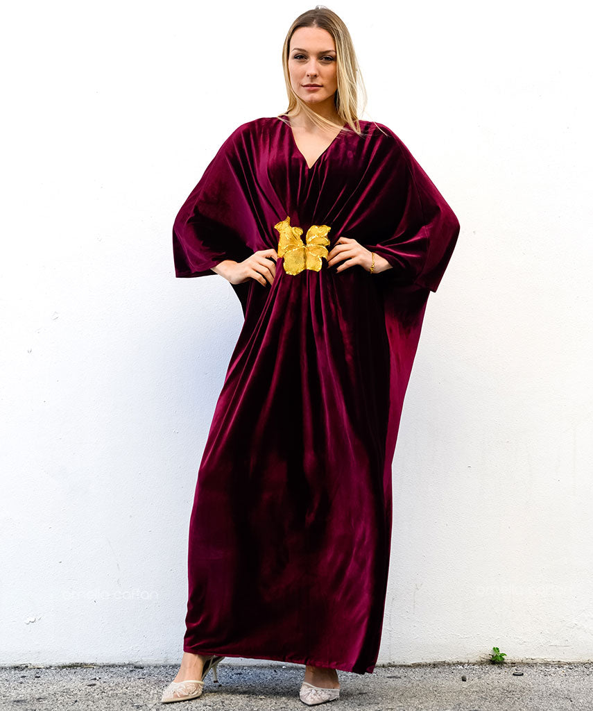 Warmer, gemütlicher Samt-Kaftan