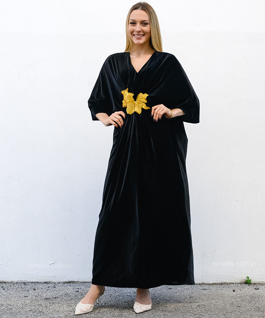 Warmer, gemütlicher Samt-Kaftan
