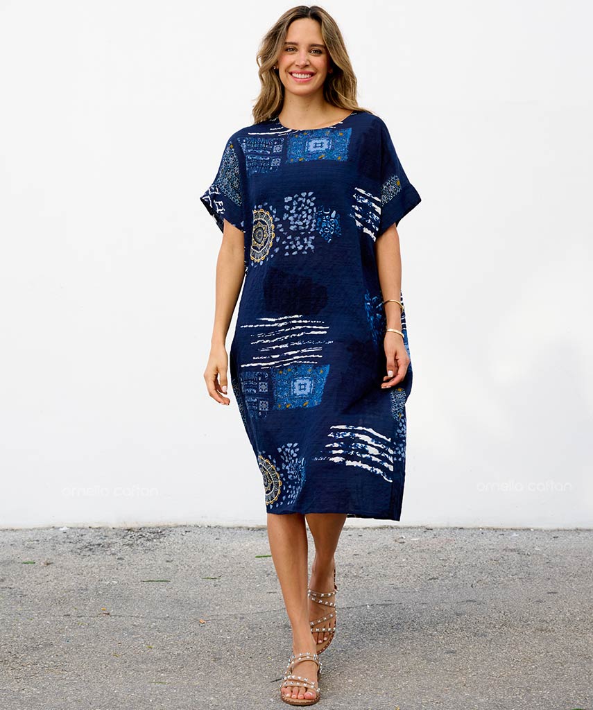 Kurzes, lässiges Kleid mit Taschen