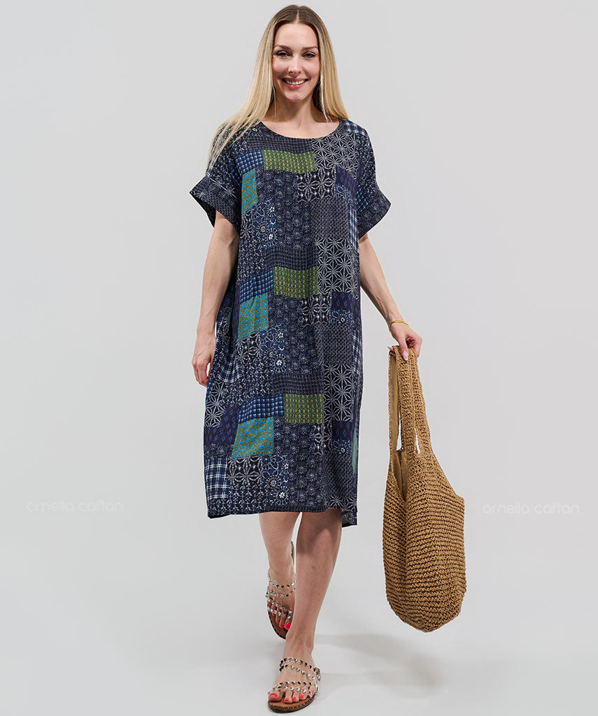 Kurzes, lässiges Taschenkleid
