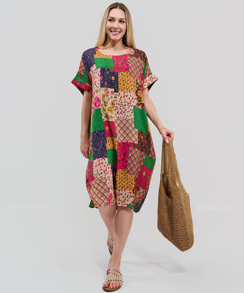 Kurzes, lässiges Taschenkleid