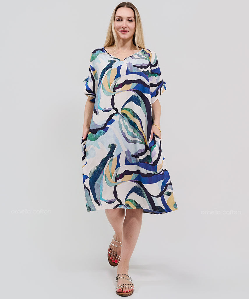 Kurzes, lässiges Taschenkleid