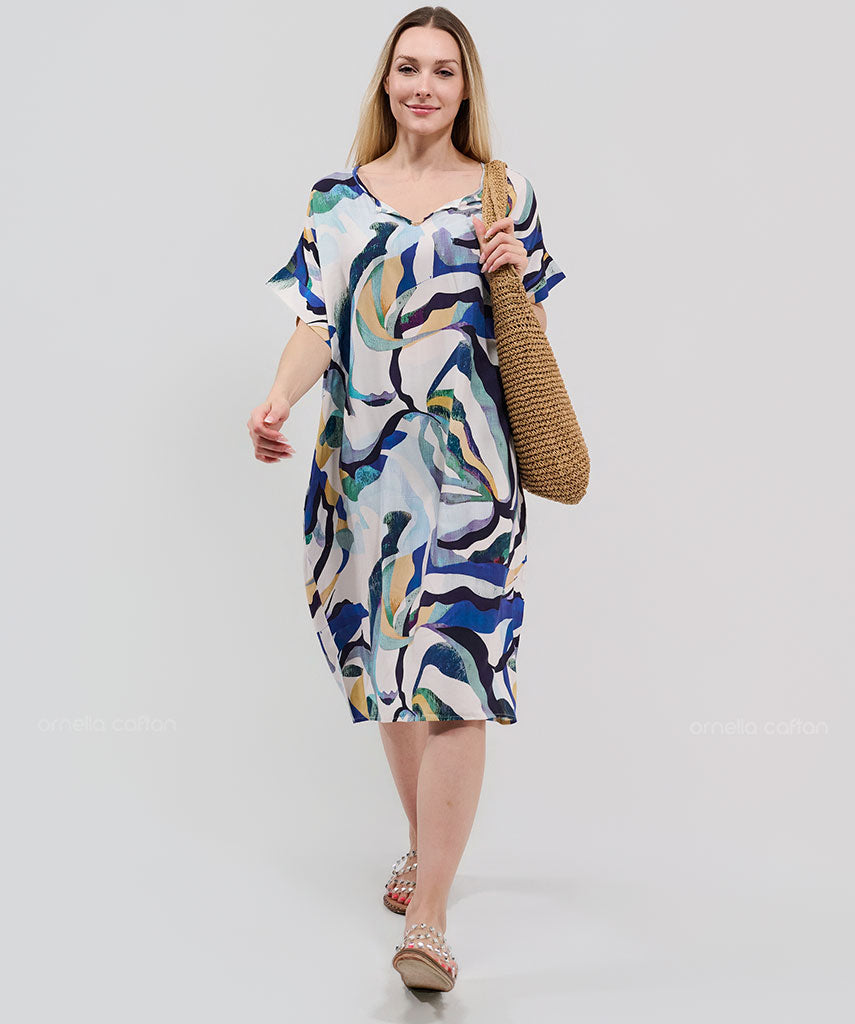 Kurzes, lässiges Taschenkleid