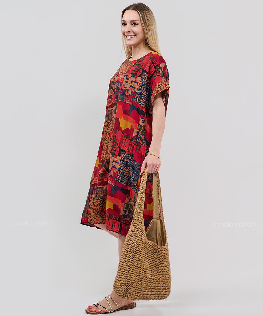 Kurzes, lässiges Taschenkleid
