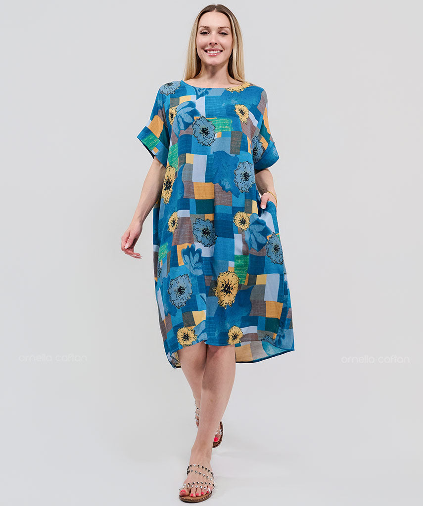 Kurzes, lässiges Kleid mit Taschen