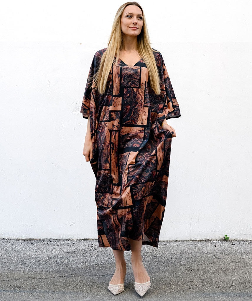 Warmer, gemütlicher Samt-Kaftan