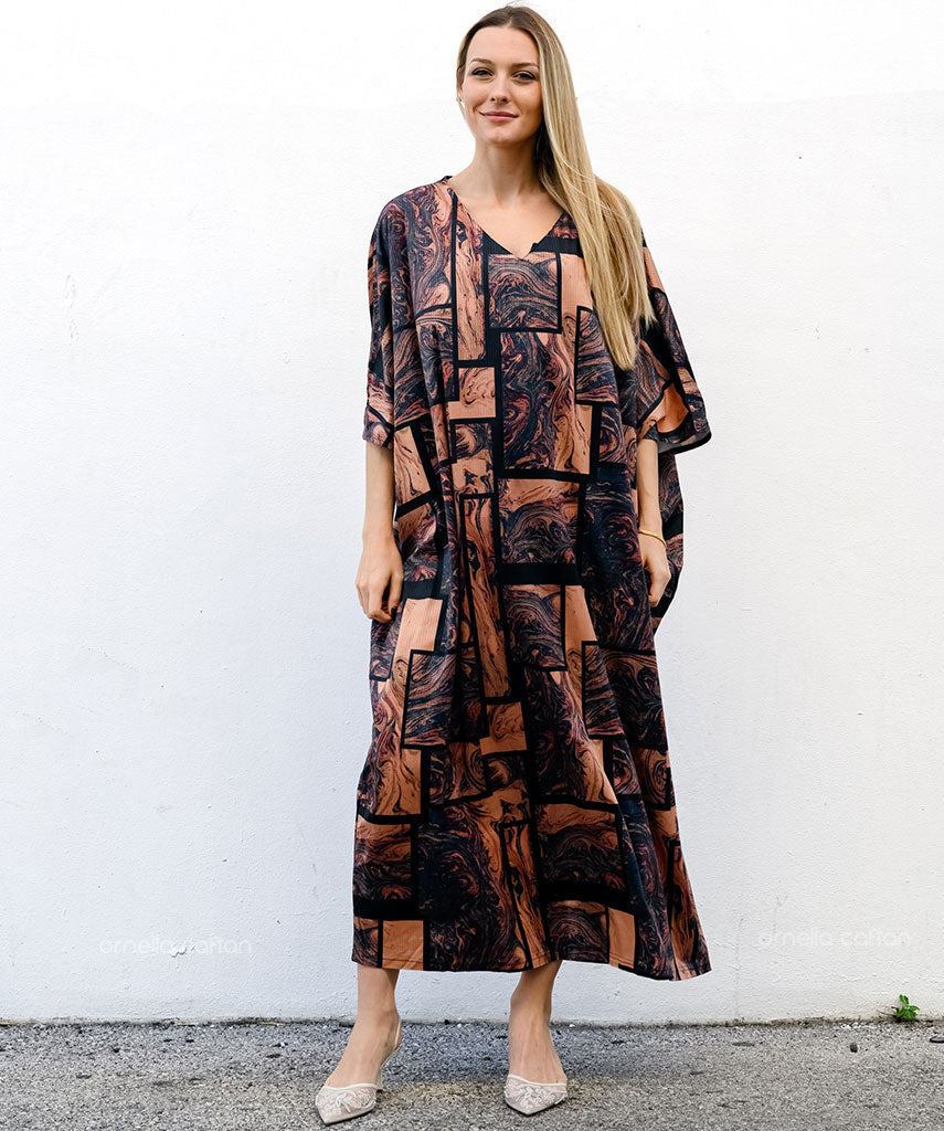 Warmer, gemütlicher Samt-Kaftan
