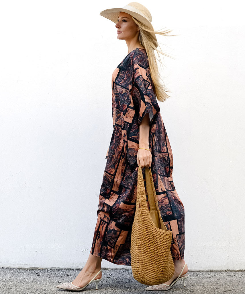 Warmer, gemütlicher Samt-Kaftan