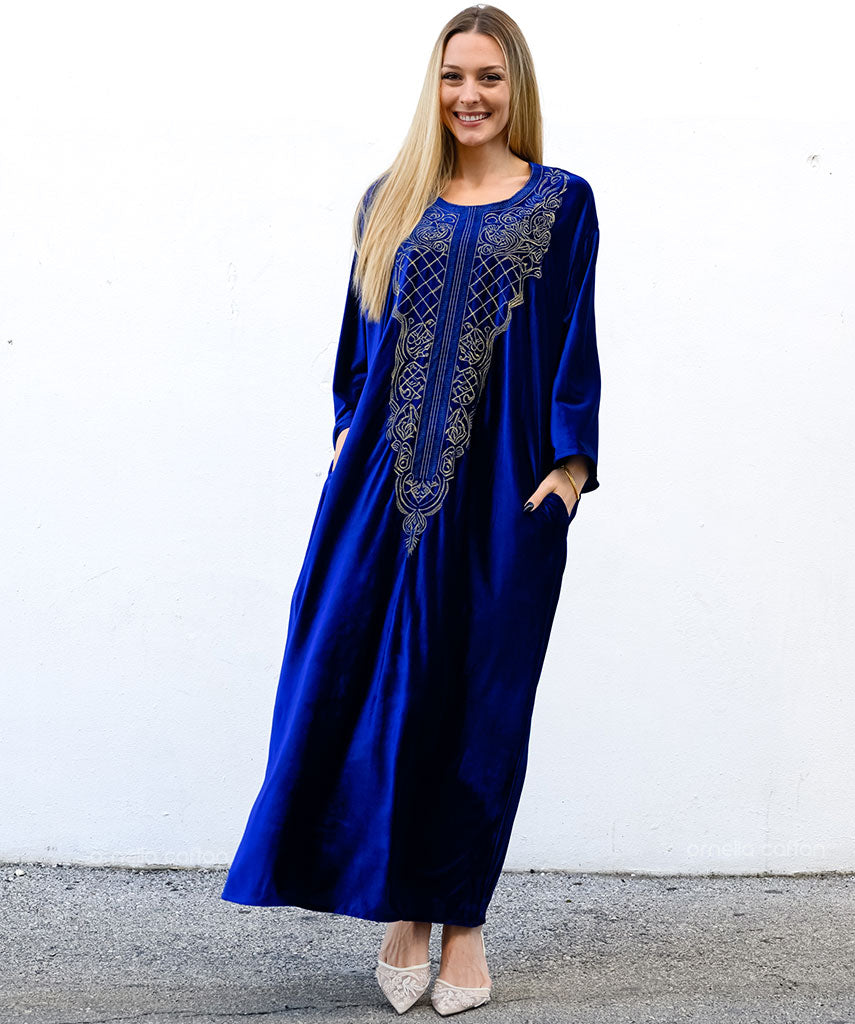Warmer, gemütlicher Samt-Kaftan