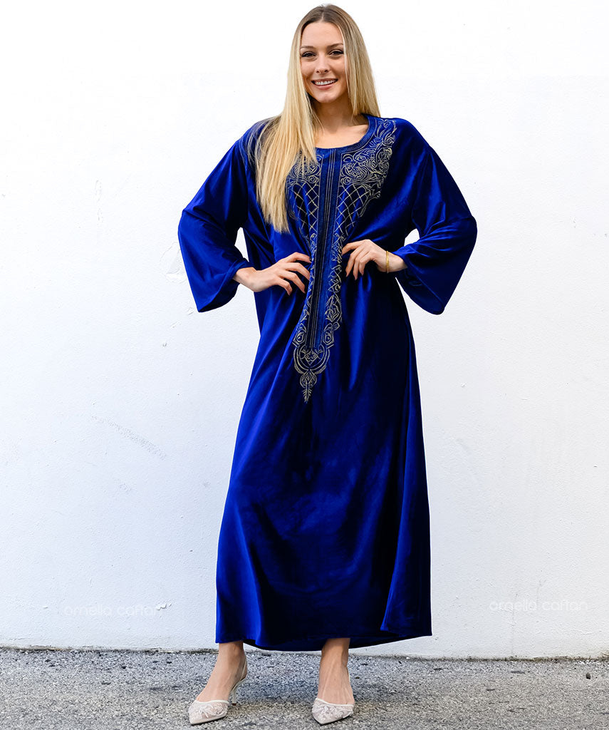Warmer, gemütlicher Samt-Kaftan