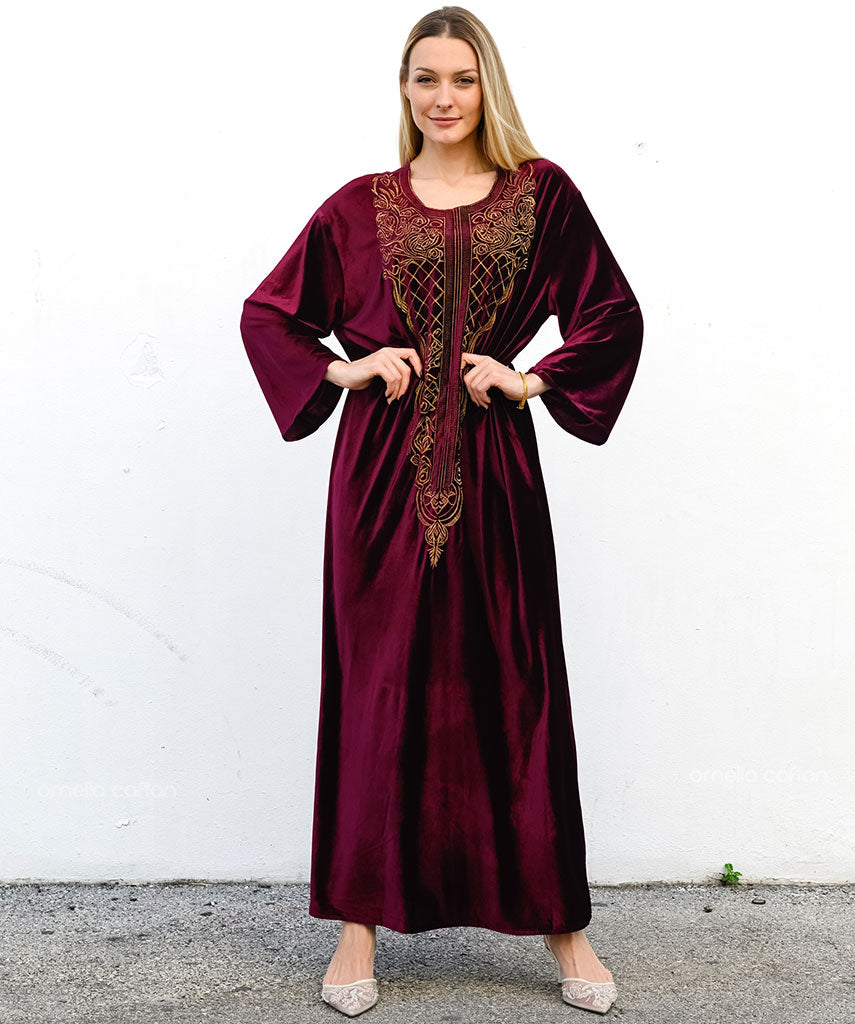 Warmer, gemütlicher Samt-Kaftan