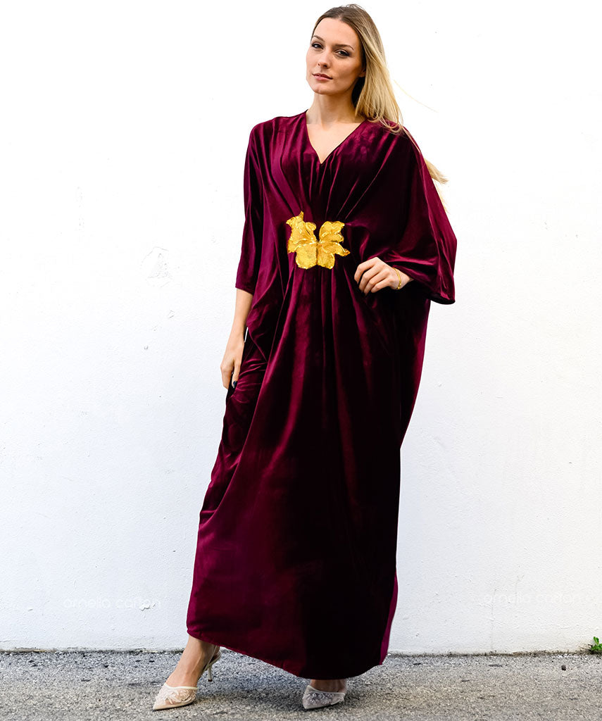 Warmer, gemütlicher Samt-Kaftan
