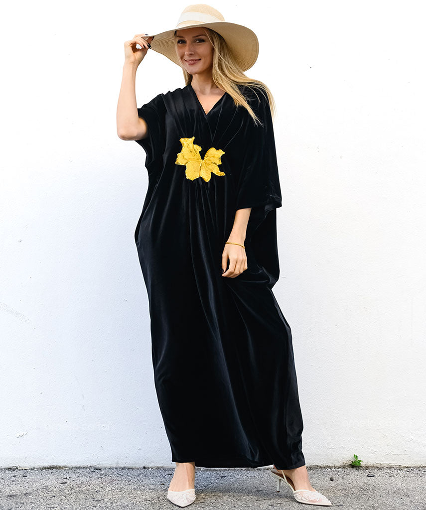 Warmer, gemütlicher Samt-Kaftan